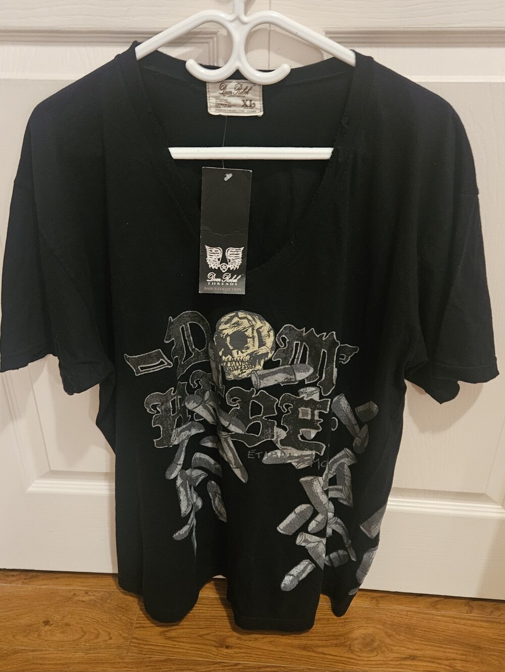 Dom Rebel by Justin Svatina V-neck T-shirt, NWT